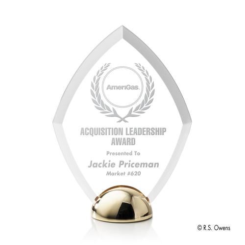 Awards and Trophies - Acrylic Awards - Diamond Hemisphere Laser Engraved Diamond Acrylic Award