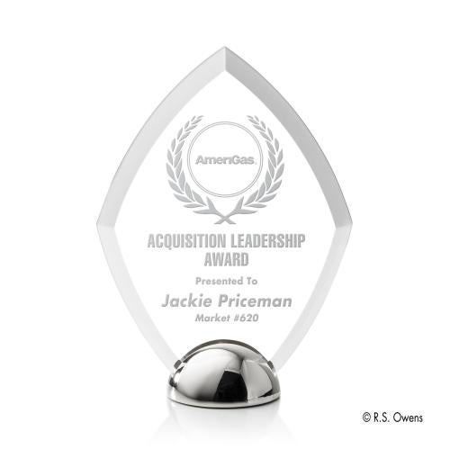 Awards and Trophies - Acrylic Awards - Diamond Hemisphere Laser Engraved Diamond Acrylic Award