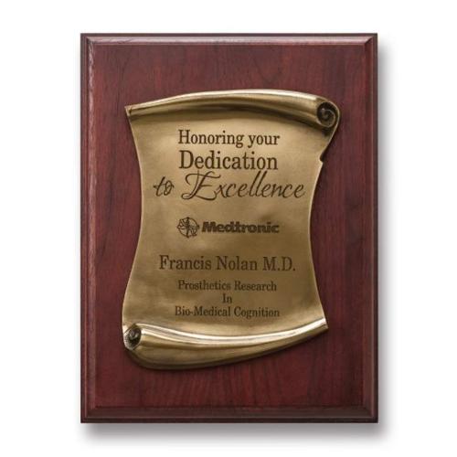 Awards and Trophies - Plaque Awards - Scroll Plaque