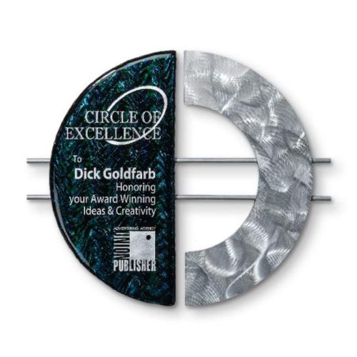 Awards and Trophies - Plaque Awards - Glass Plaques - Circumference Plaque