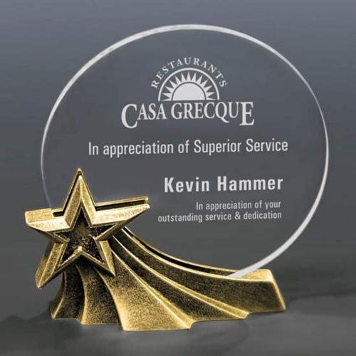 Awards and Trophies - Acrylic Awards - Moon & Star Acrylic Award