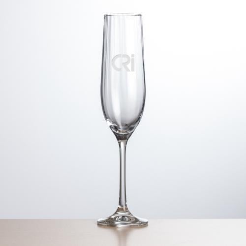 Corporate Gifts - Barware - Champagne Flutes - Amerling Flute - Deep Etch