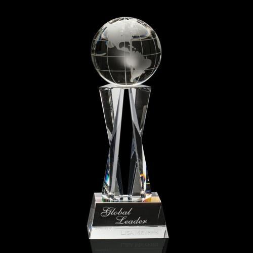 Awards and Trophies - Crystal Awards - Grafton Globe Crystal Award