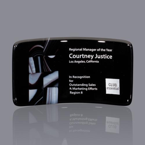 Awards and Trophies - Crystal Awards - Glass Awards - Art Glass Awards - Cadence Rectangle Glass Award