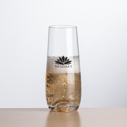 Corporate Gifts - Barware - Champagne Flutes - Edderton Stemless Flute - Imprinted