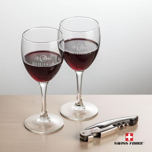 Corporate Gifts - Barware - Gift Sets - Swiss Force&reg; Opener & Carberry Wine