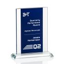 Tameside Blue Rectangle Crystal Award