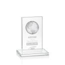 Brannigan Globe Clear Rectangle Crystal Award