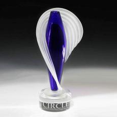 Frosted Sapphire Unique Glass Award - Awards and Trophies