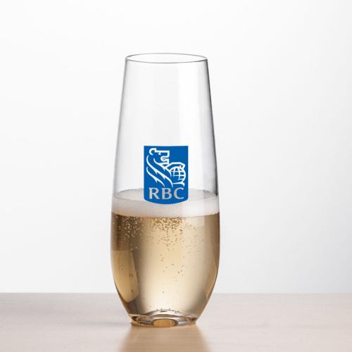 Corporate Gifts - Barware - Champagne Flutes - Boston Stemless Flute - Imprinted