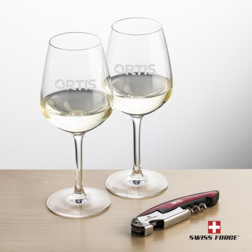Corporate Gifts - Barware - Gift Sets - Swiss Force&reg; Opener & Mandelay Wine