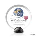 Discus Hemisphere Full Color Circle Acrylic Award
