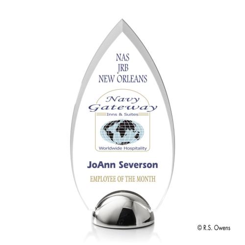 Awards and Trophies - Acrylic Awards - Contour Hemisphere Full Color Peaks Acrylic Award