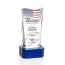 Violetta Full Color Blue on Base Unique Crystal Award
