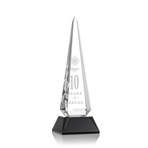 Awards and Trophies - Crystal Awards - Helmsley Obelisk - Black