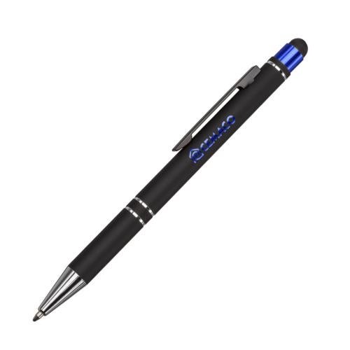 Promotional Products - Writing Instruments - Stylus Pens - Scroll Metal Ballpoint Pen/Stylus