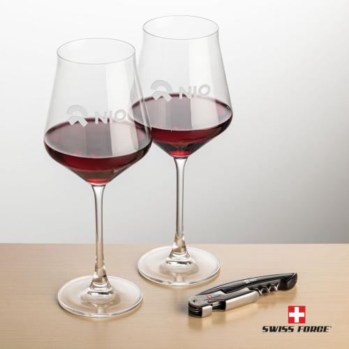 Corporate Gifts - Barware - Gift Sets - Swiss Force&reg; Opener & Bretton Wine
