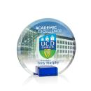 Bowie Full Color Blue Circle Crystal Award