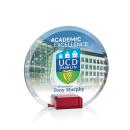 Bowie Full Color Red Circle Crystal Award