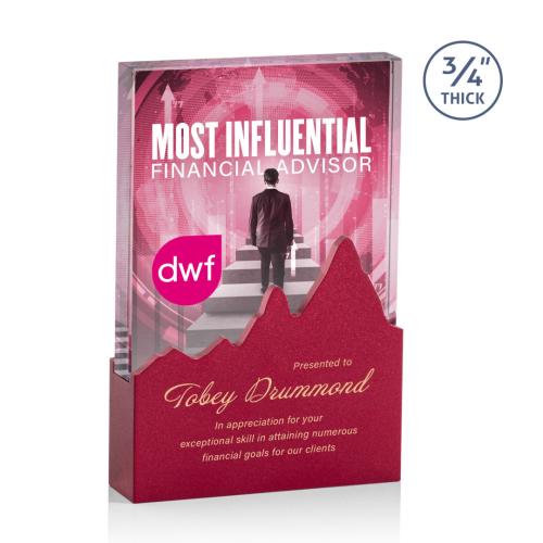 Awards and Trophies - Crystal Awards - Sutton Vividprint™ Rectangle Crystal Award