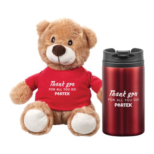 Promotional Products - Housewares - Chester Teddy Bear/Tumbler Gift Set