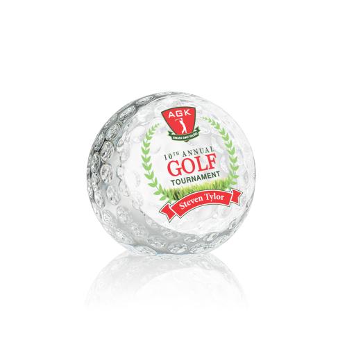 Awards and Trophies - Golf Awards - Golf Ball Full Color Paperweight