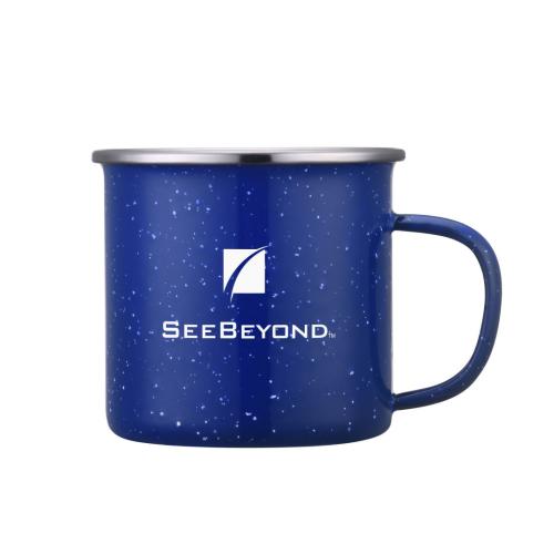 Promotional Products - Drinkware - Travel Tumblers - Wren Enamel Mug w/SS Rim - 16oz