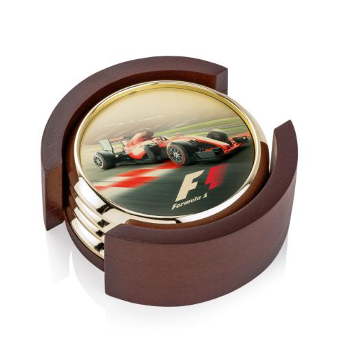 Corporate Gifts - Coasters - Danville Full Color Coaster on Colfax Base - Set of 4 