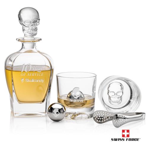 Corporate Gifts - Barware - Gift Sets - Delrina Skull Decanter Set & Ice Balls