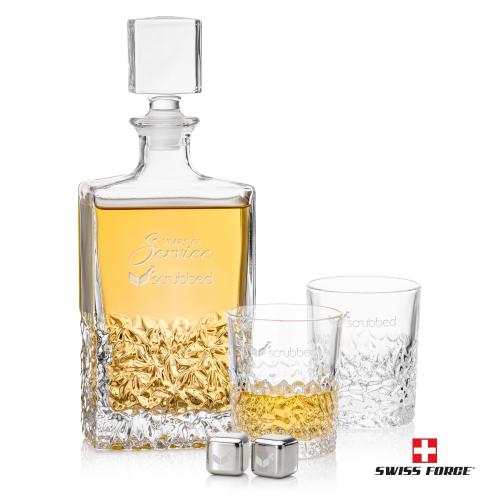 Corporate Gifts - Barware - Gift Sets - Oakham Decanter Set & Ice Cubes