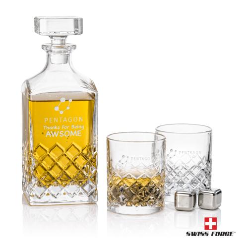 Corporate Gifts - Barware - Gift Sets - Longford Decanter Set & Ice Cubes