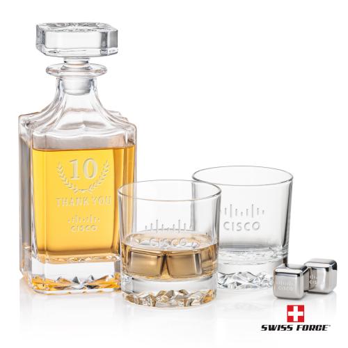 Corporate Gifts - Barware - Gift Sets - Cassidy Decanter Set & Ice Cubes