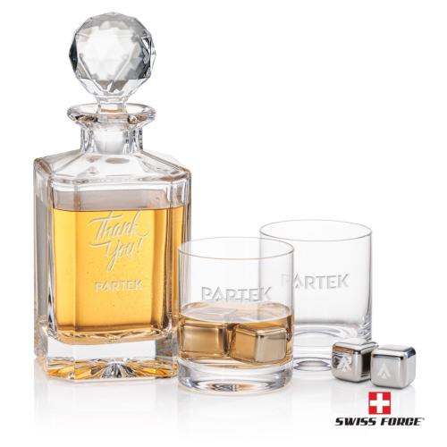 Corporate Gifts - Barware - Gift Sets - Bainbridge Decanter Set & Ice Cubes