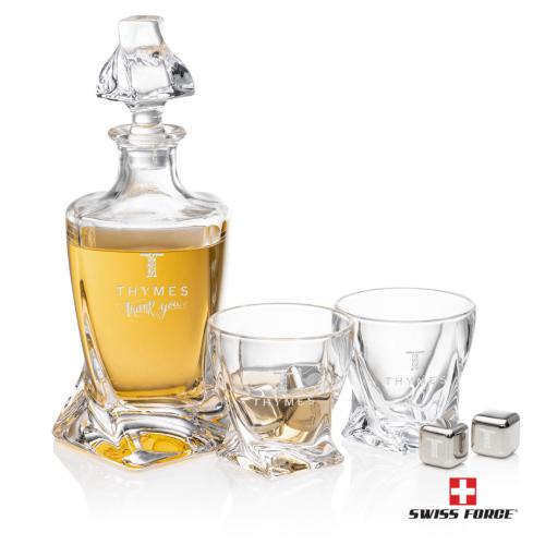 Corporate Gifts - Barware - Gift Sets - Seneca Decanter Set & Ice Cubes