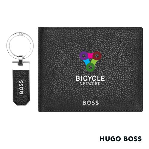 Promotional Products - Housewares - Hugo Boss&reg; Classic Grained Key ring & Wallet Set