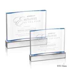 Employee Gifts - Cornerstone Blue Rectangle Acrylic Award