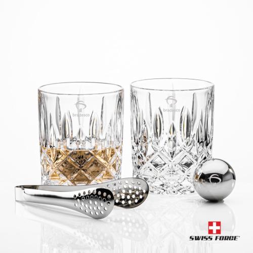 Corporate Gifts - Barware - Gift Sets - Swiss Force® S/S Balls & 2 RIEDEL Spey OTR