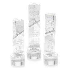 Oakham Clear on Marvel Base Towers Crystal Award - Crystal Awards