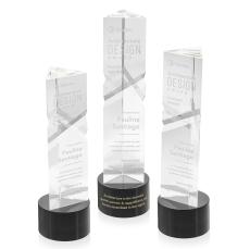 Oakham Black on Marvel Base Towers Crystal Award - Crystal Awards
