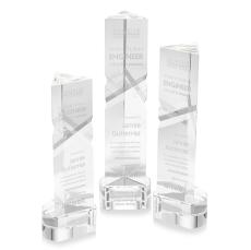 Oakham Clear on Paragon Base Towers Crystal Award - Crystal Awards