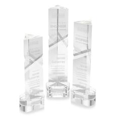 Oakham Clear on Paragon Base Towers Crystal Award - Crystal Awards