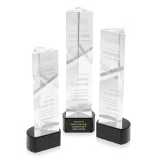 Oakham Black on Paragon Base Towers Crystal Award - Crystal Awards