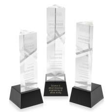 Oakham Black on Robson Base Towers Crystal Award - Crystal Awards