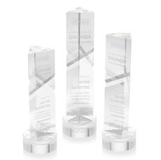 Oakham Clear on Stanrich Base Towers Crystal Award - Crystal Awards