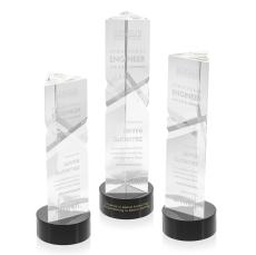 Oakham Black on Stanrich Base Towers Crystal Award - Crystal Awards