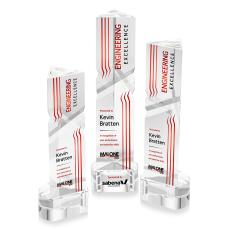 Oakham Full Color Clear on Paragon Base Towers Crystal Award - Full Color Imprint