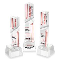 Oakham Full Color Clear on Robson Base Towers Crystal Award - Full Color Imprint