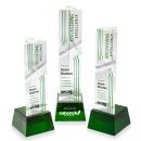 Oakham Full Color Green on Robson Base Towers Crystal Award