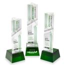 Oakham Full Color Green on Robson Base Towers Crystal Award