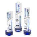 Oakham Full Color Blue on Stanrich Base Towers Crystal Award